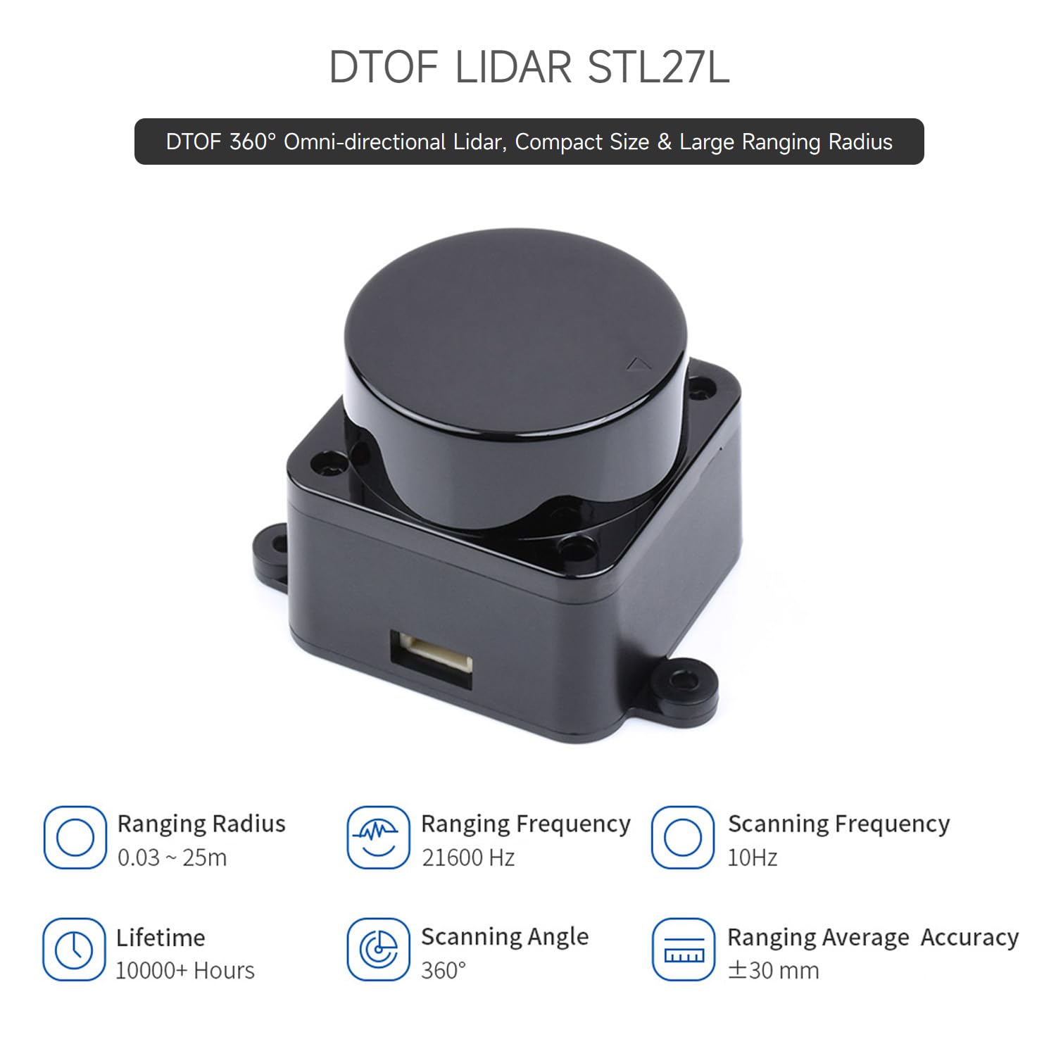 waveshare-stl27l-dtof-laser-lidar-sensor-360-25m-uart image 3