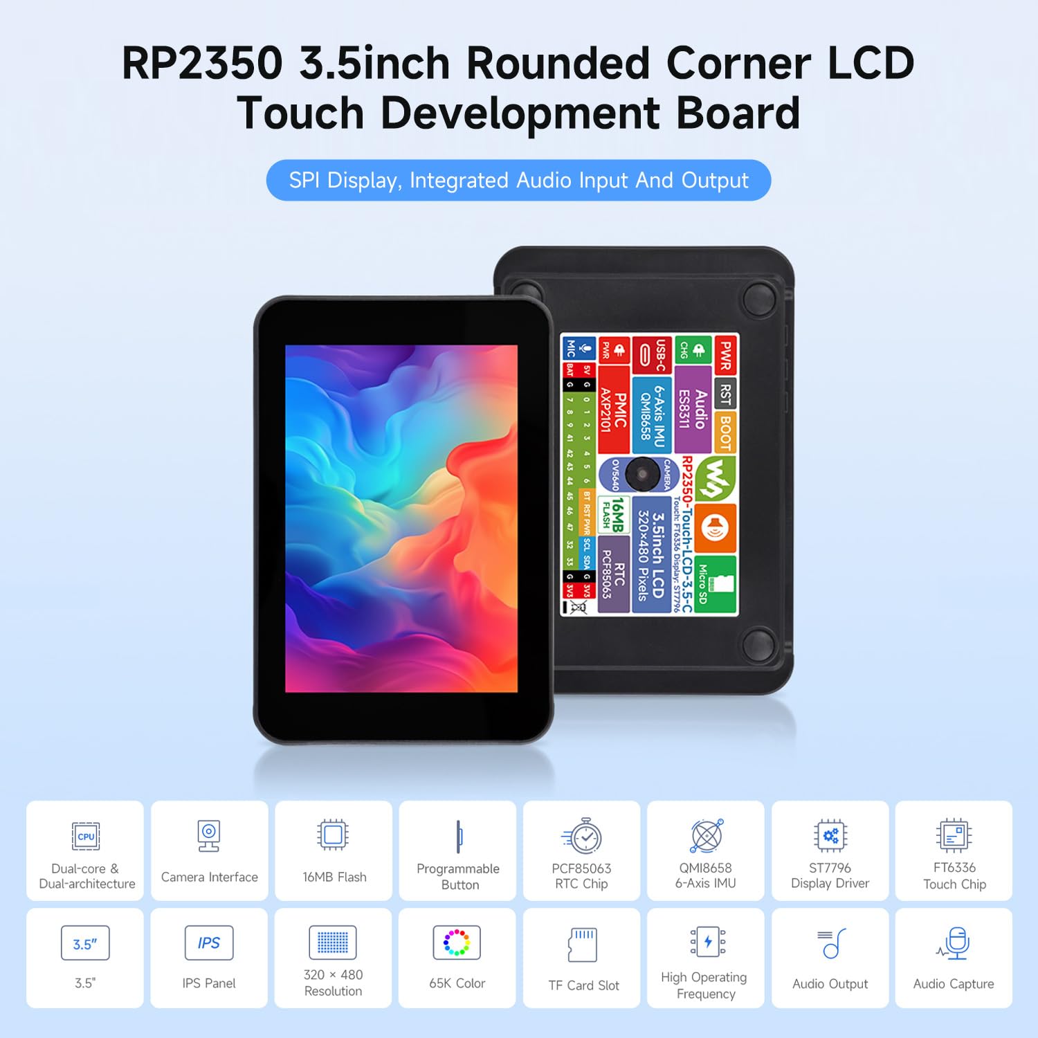waveshare-rp2350-3-5-zoll-lcd-entwicklungsboard-320x480-touch-dual-core-arm-risc image 3