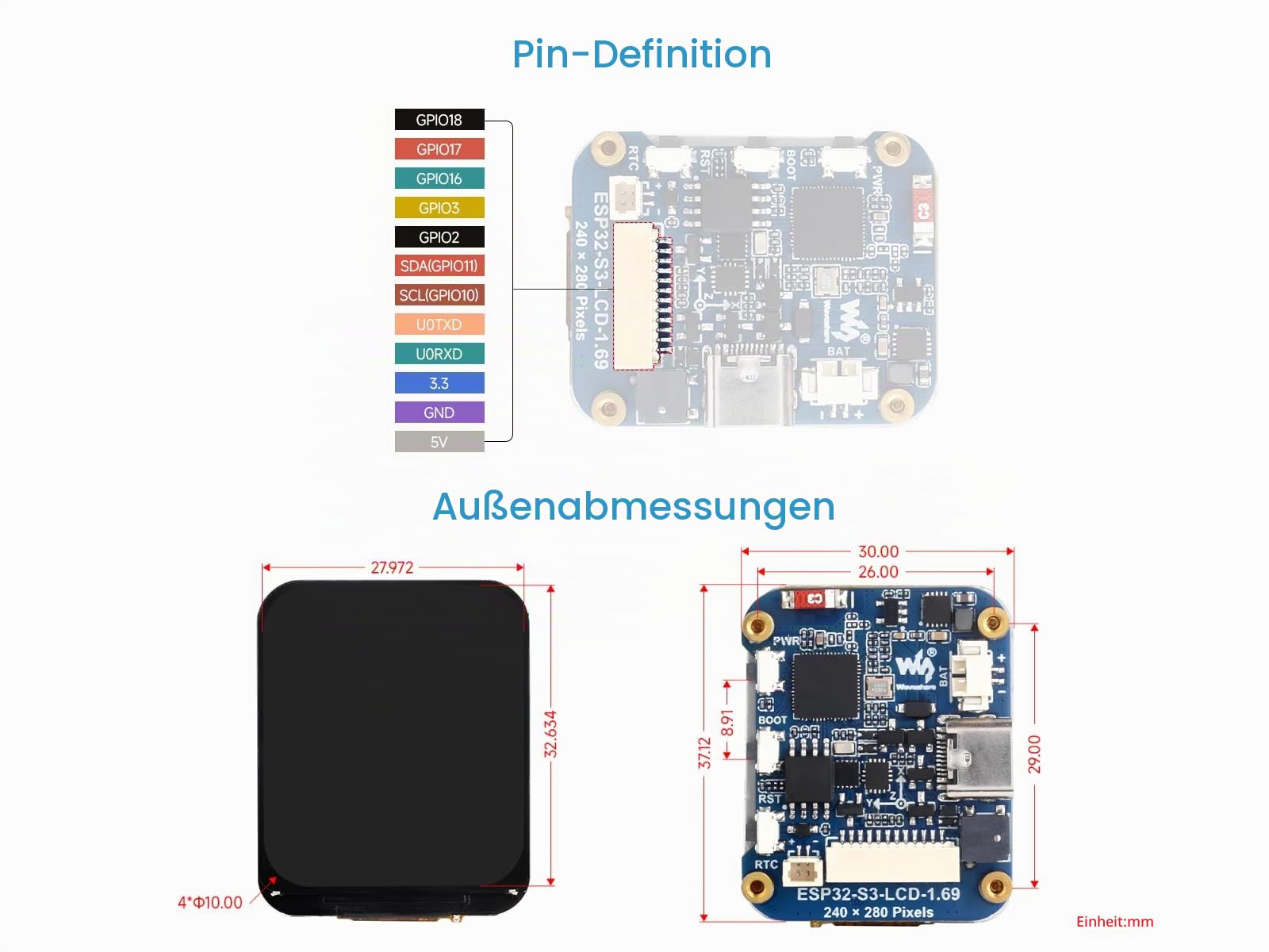 waveshare-esp32-s3-entwicklungsboard-mit-1-69-zoll-touch-lcd-240x280-wifi-blueto image 5