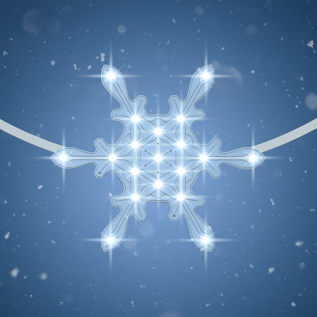 lucky-resistor-snowflake-kit-5er-led-schneeflocken-set-mit-19-leds image 2