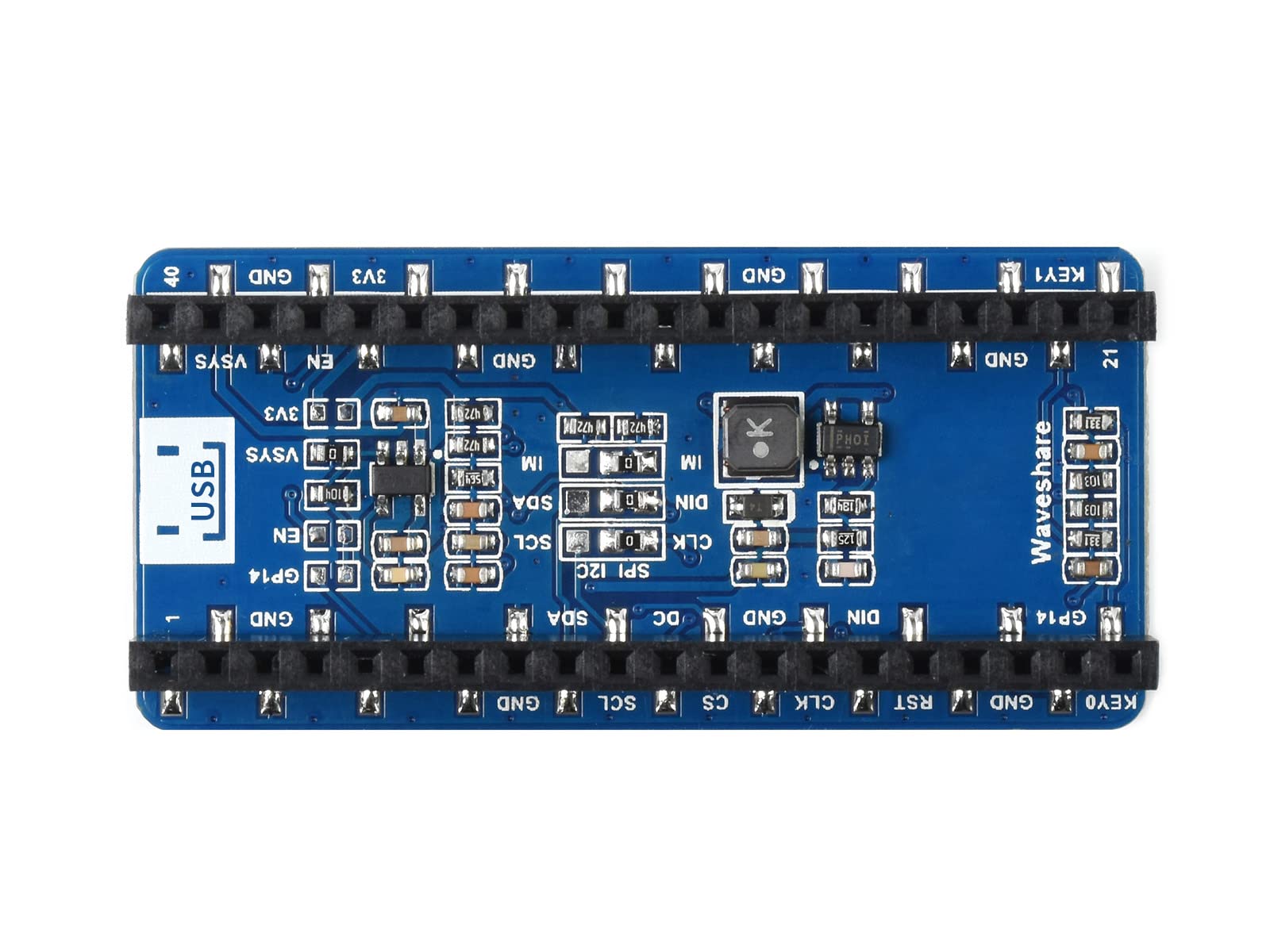 waveshare-1-3-zoll-oled-display-modul-f-r-raspberry-pi-pico-64-128-pixel-spi-i2c image 2
