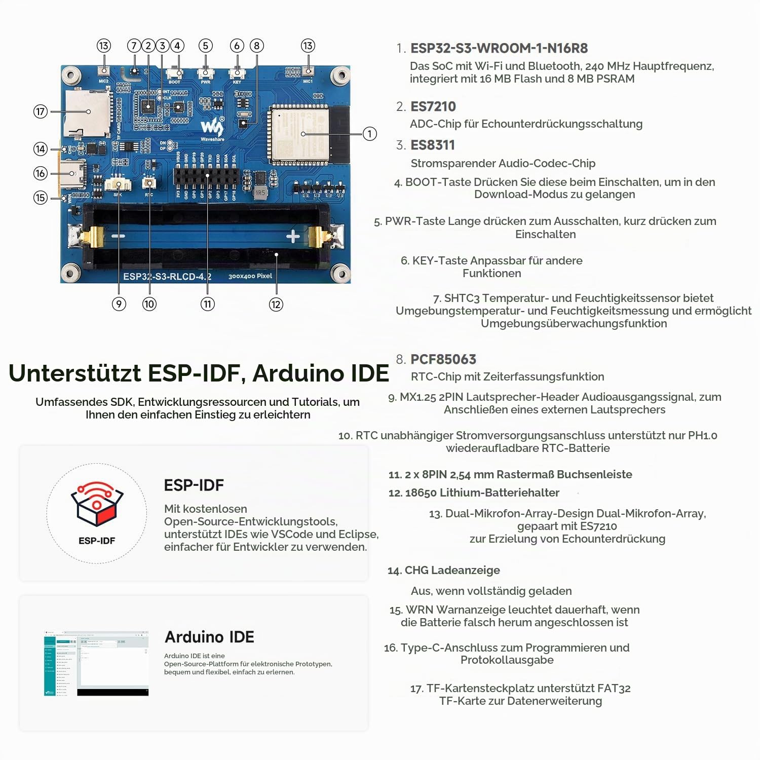 waveshare-esp32-s3-4-2-zoll-rlcd-entwicklungsboard-300x400-wi-fi-ble-ohne-akku image 6