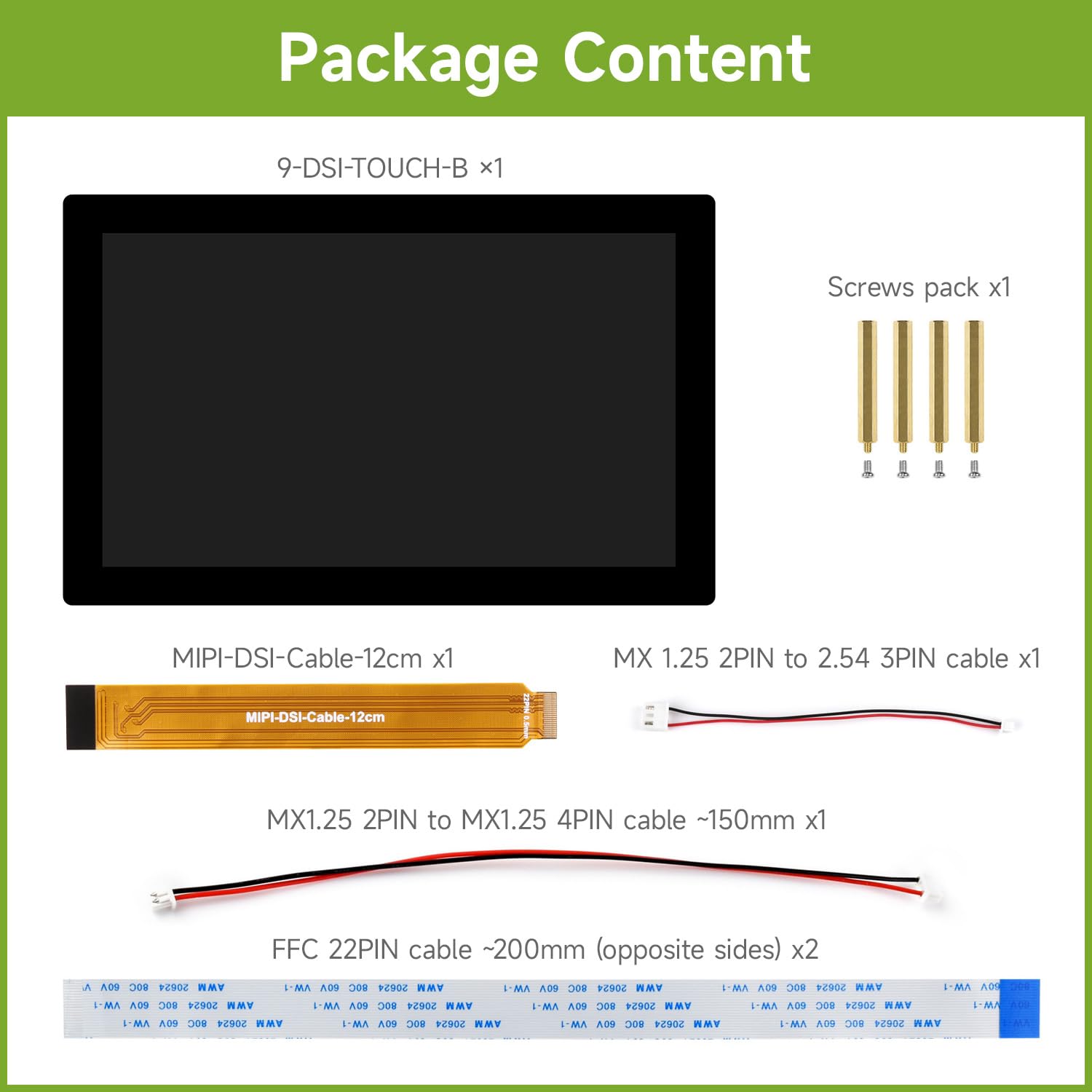 waveshare-9-zoll-dsi-touch-display-720x1280-ips-mit-10-punkt-touch-und-hartglas image 2