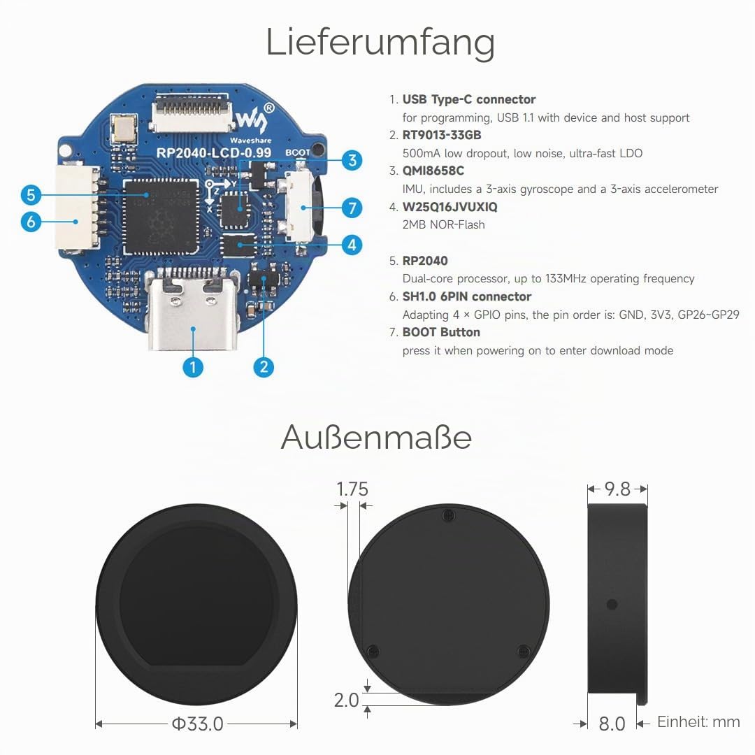 waveshare-rp2040-lcd-0-99-b-mcu-board-0-99-zoll-round-lcd-6-achsen-sensor-im-cnc image 8