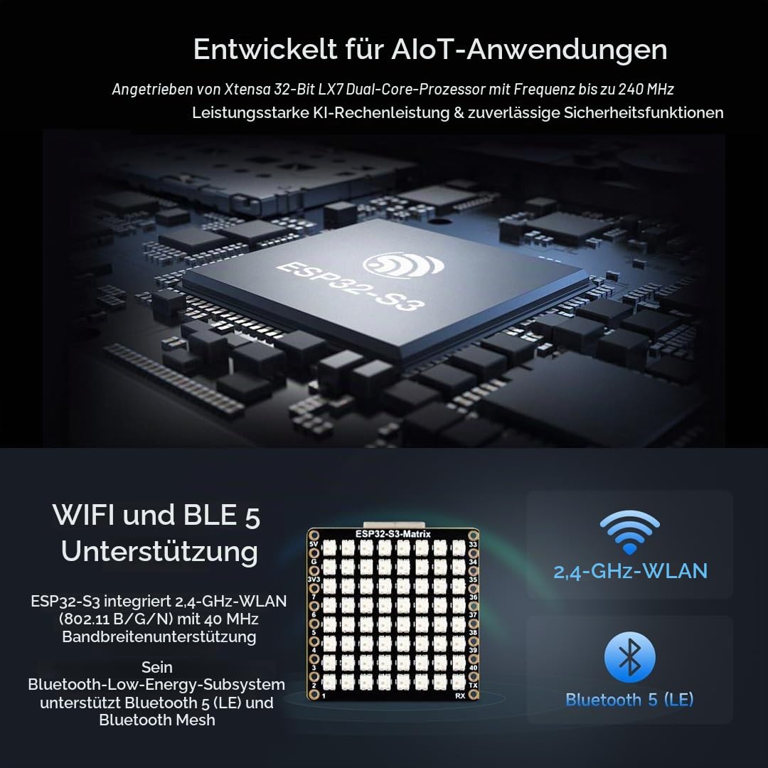 waveshare-esp32-s3-matrix-entwicklungsboard-mit-8x8-rgb-led-matrix-und-qmi8658c- image 6