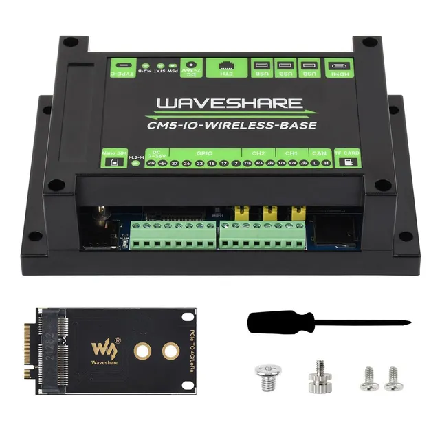 waveshare-industrial-iot-erweiterungsboard-f-r-raspberry-pi-cm5-4g-5g-lora-nvme- image 1