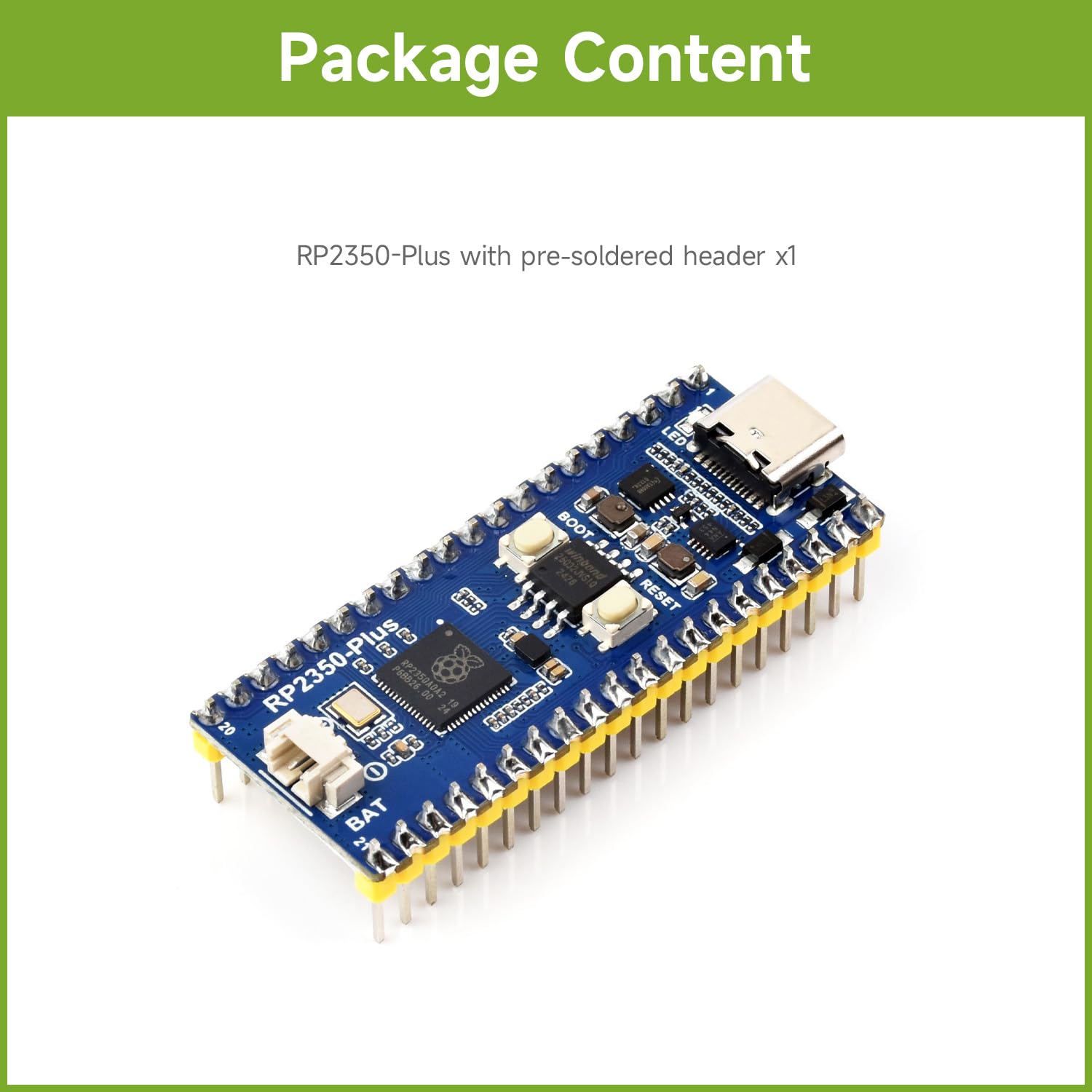 waveshare-rp2350-plus-entwicklungsboard-raspberry-pi-rp2350a-pico-kompatibel-mit image 2
