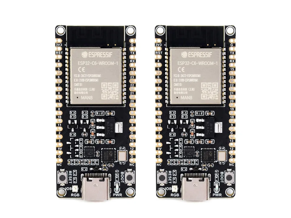 waveshare-esp32-c6-mikrocontroller-2er-set-wifi-6-bluetooth-5-zigbee-development image 1