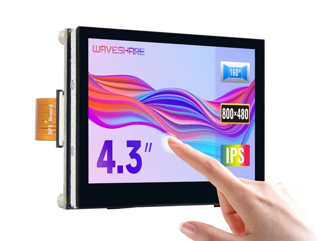 waveshare-4-3-zoll-qled-touchscreen-800x480-dsi-display-mit-5-punkt-touch-f-r-ra image 1