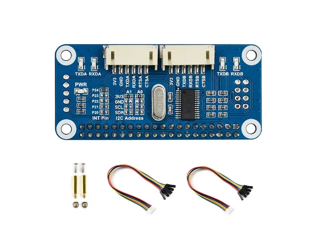 waveshare-serial-expansion-hat-f-r-raspberry-pi-zero-2b-3b-3b-2x-uart-8-gpio-ber image 1