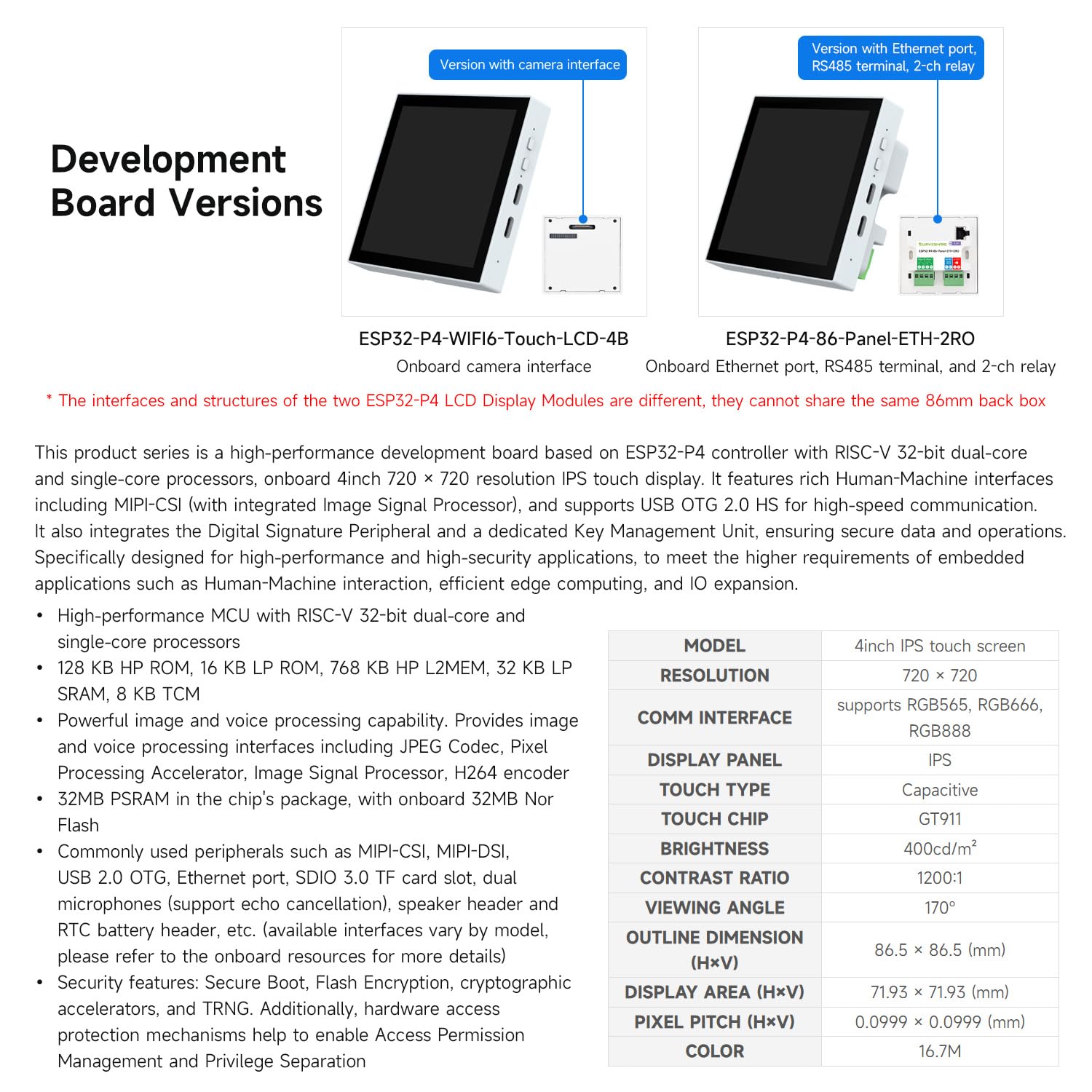 waveshare-esp32-p4-86-panel-eth-2ro-smart-86-box-mit-4-zoll-720x720-touch-lcd image 4