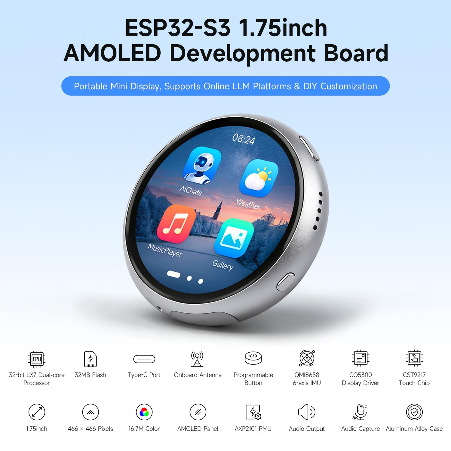 waveshare-esp32-s3-1-75-zoll-amoled-rund-touch-mini-display-board-466x466-mit-ge image 3