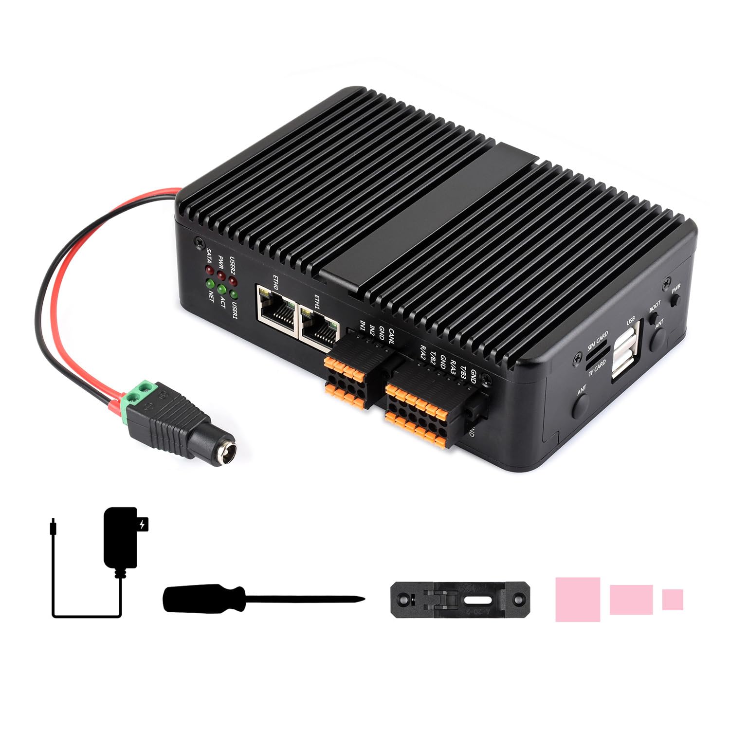 waveshare-ipcbox-cm5-b-industrie-pc-geh-use-2x-rs485-2x-rs232-dual-ethernet-nvme image 1