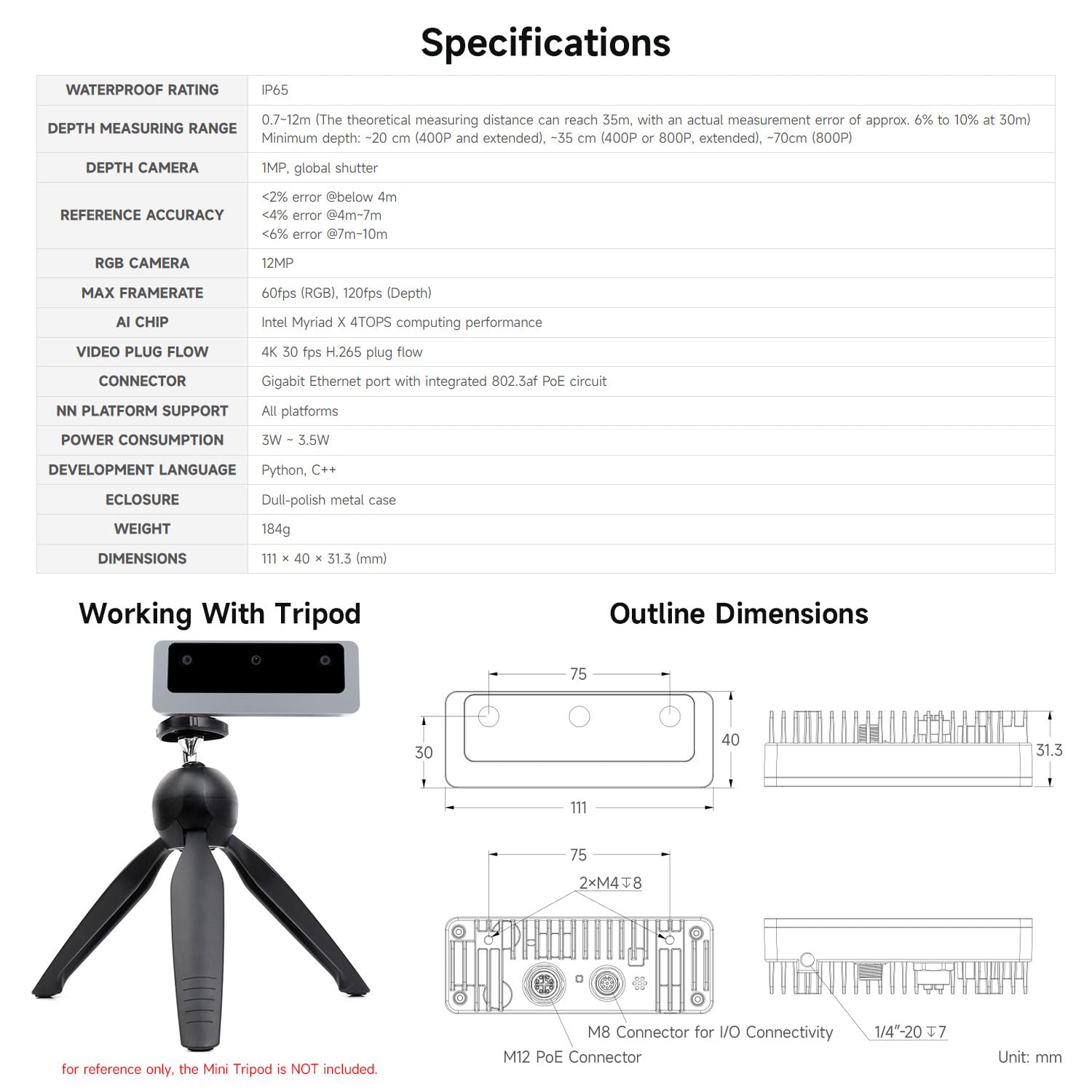 waveshare-oak-d-s2-poe-opencv-ai-machine-vision-kit-12mp-4tops-ip65 image 7