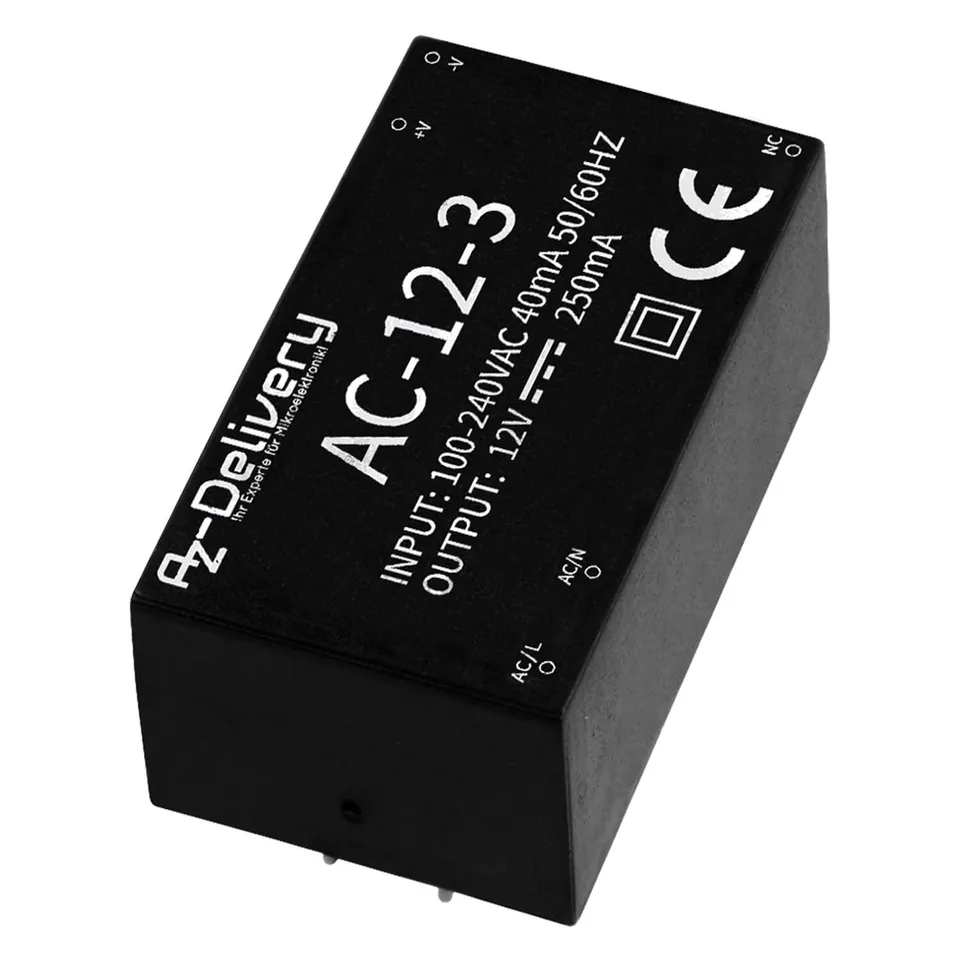 az-delivery-ac-12-3-mini-netzteil-220v-zu-12v-dc-3w image 1