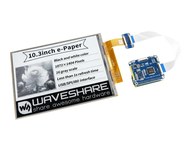 waveshare-10-3-zoll-flexibles-e-ink-display-hat-f-r-raspberry-pi-1872-1404-it895 image 1