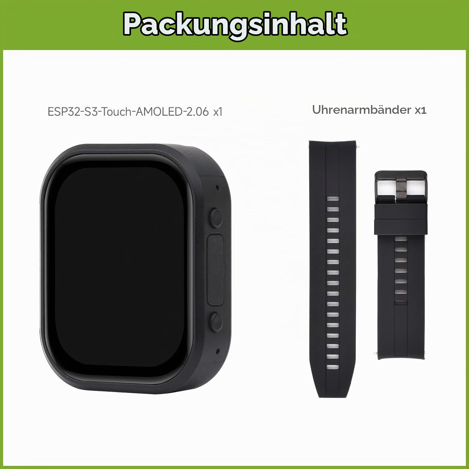 waveshare-esp32-s3-2-06-zoll-amoled-touch-watch-display-entwicklungsboard-410-50 image 2