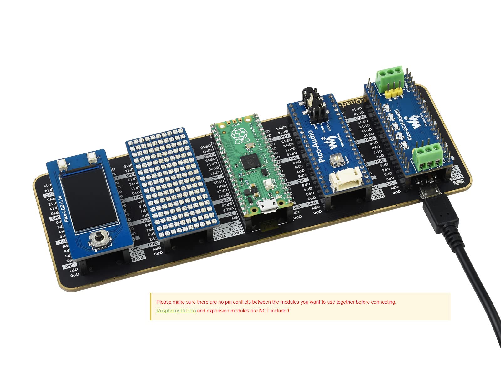 waveshare-4xports-quad-gpio-expander-f-r-raspberry-pi-pico-mit-usb-power image 3