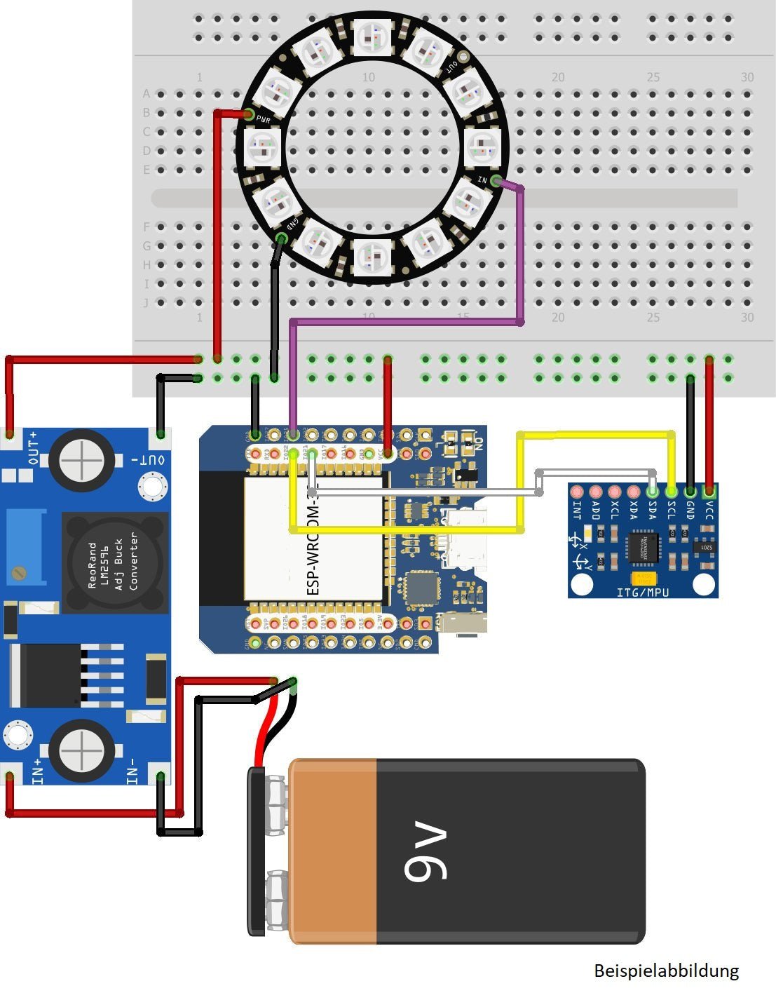 az-delivery-bunter-led-w-rfel-projektset-mit-esp32-gyroskop-led-ring image 2