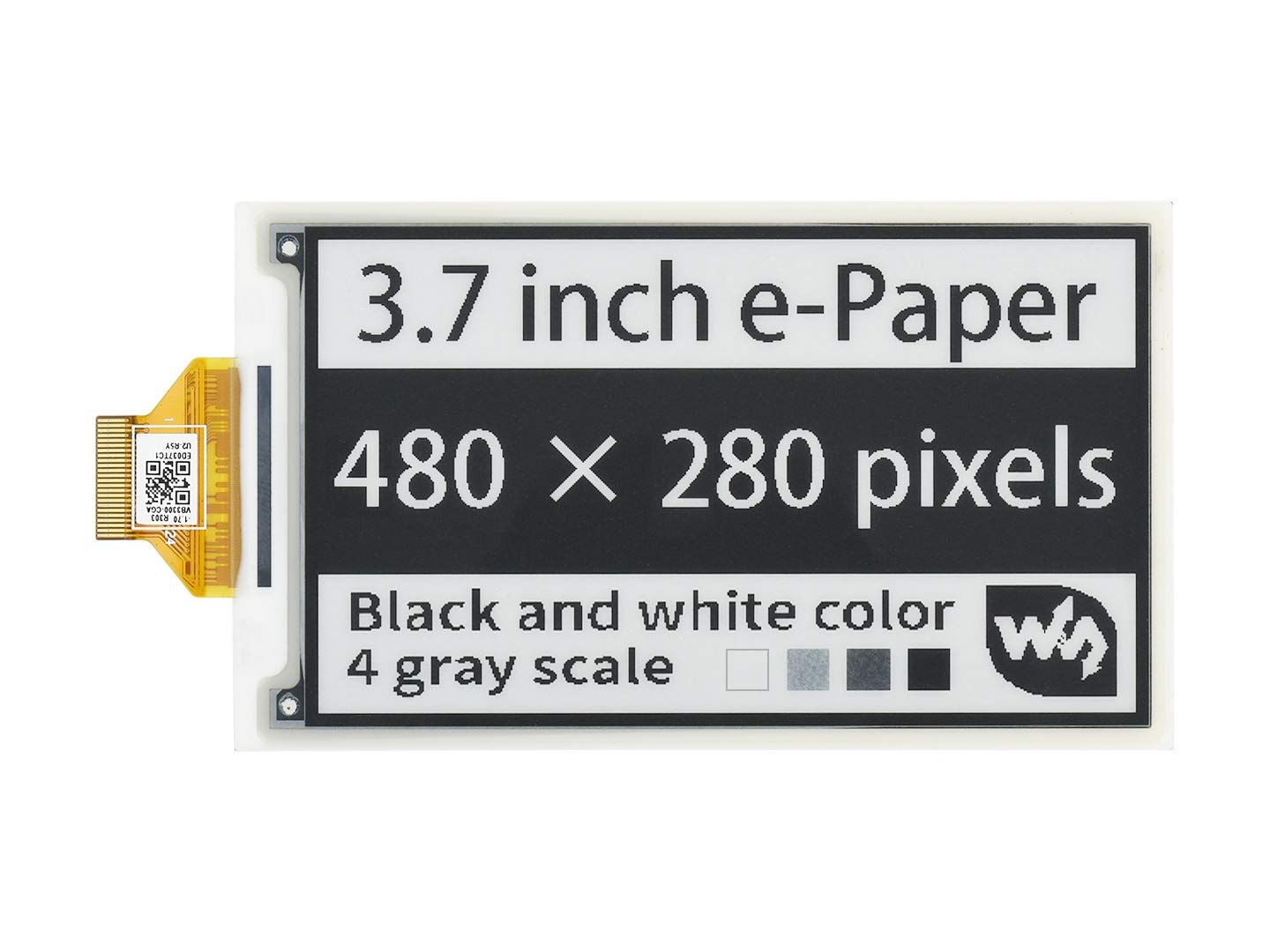 waveshare-3-7-zoll-e-paper-e-ink-roh-display-480x280-schwarz-wei-4-graustufen-sp image 1