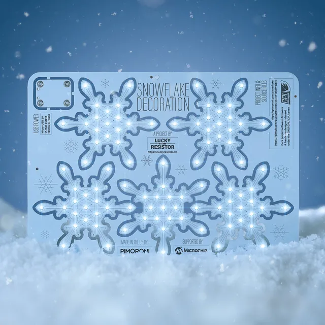 lucky-resistor-snowflake-kit-5er-led-schneeflocken-set-mit-19-leds image 1