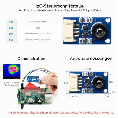 waveshare-mlx90640-ir-array-w-rmebildkamera-32x24-pixel-55-i2c-f-r-raspberry-pi- image 8