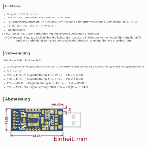 waveshare-ft232-usb-zu-ttl-uart-kommunikationsmodul-usb-c image 7