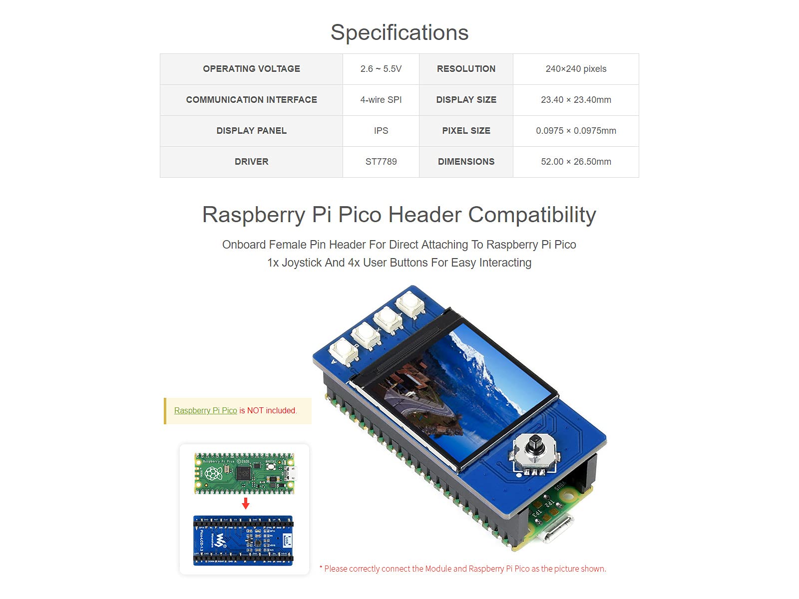 waveshare-1-3-zoll-lcd-displaymodul-f-r-raspberry-pi-pico-65k-rgb-240-240-spi image 3