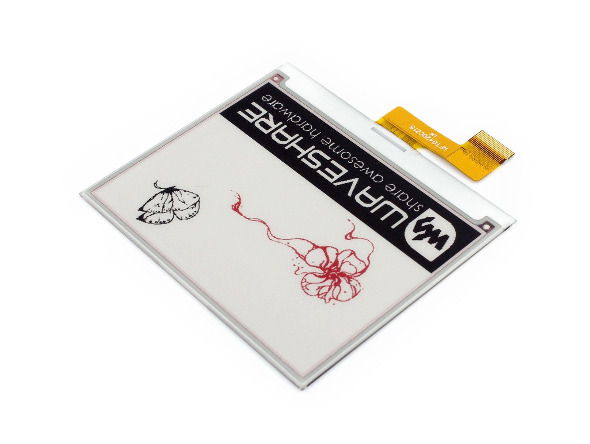 waveshare-4-2-zoll-e-paper-raw-panel-400x300-rot-schwarz-wei-ohne-pcb-spi image 4