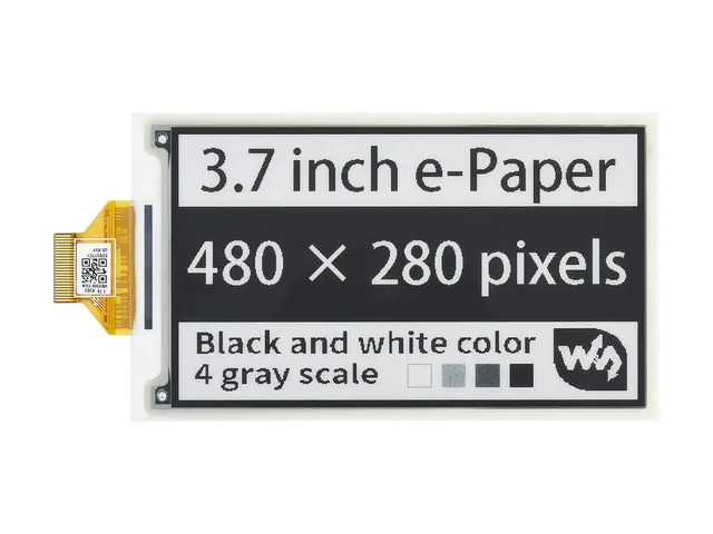 waveshare-3-7-zoll-e-paper-e-ink-roh-display-480x280-schwarz-wei-4-graustufen-sp image 1