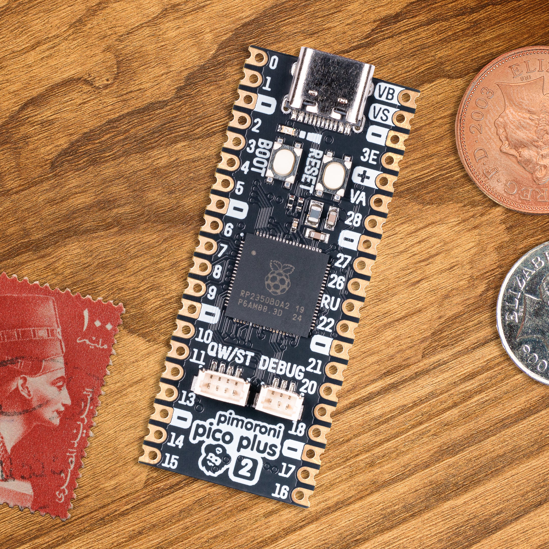 pimoroni-pico-plus-2-rp2350-mikrocontroller-mit-16mb-flash image 1