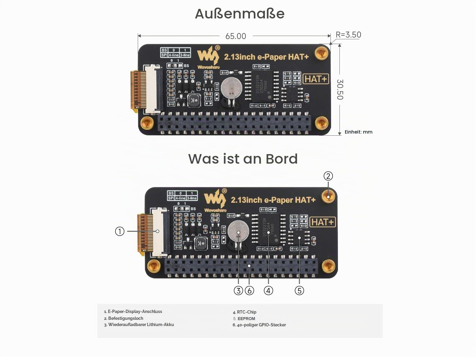 waveshare-2-13-zoll-e-paper-hat-f-r-raspberry-pi-5-4b-3b-zero-250x122-pixel-spi- image 6