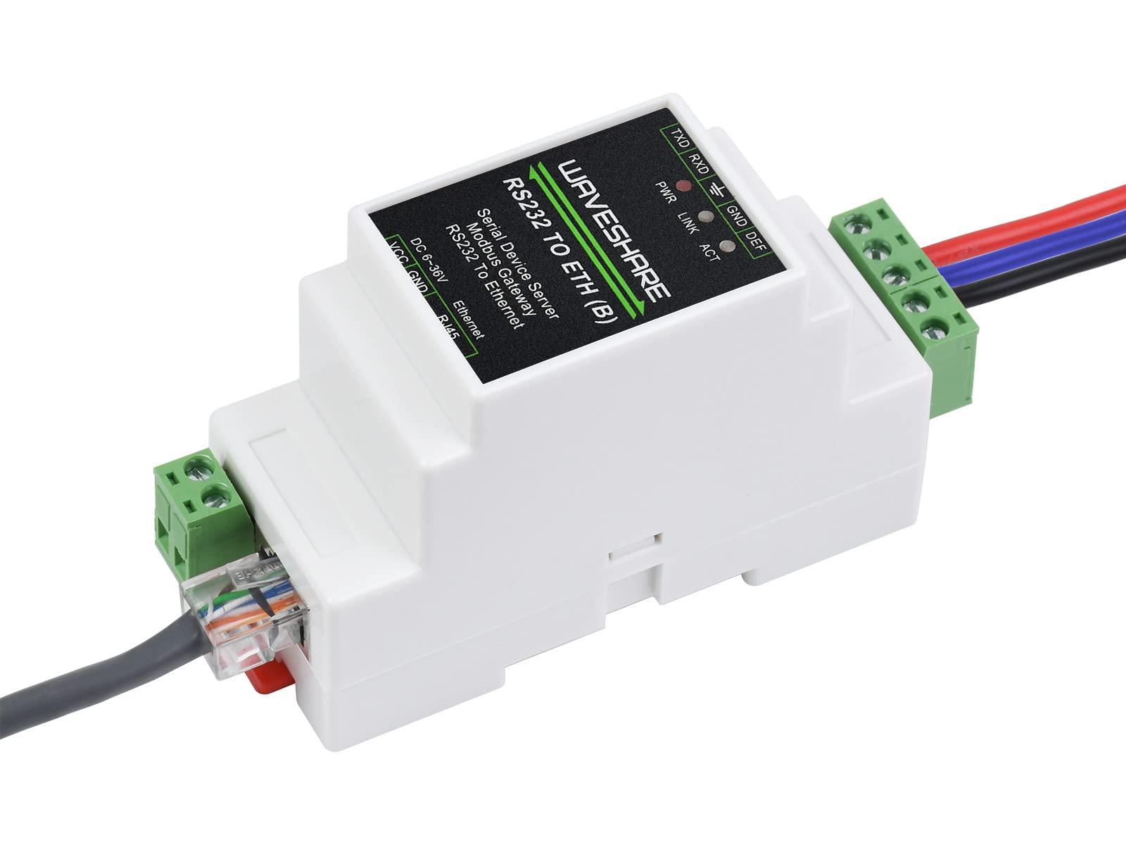 waveshare-industrial-serial-server-rs232-zu-rj45-ethernet-tcp-ip-gateway image 1