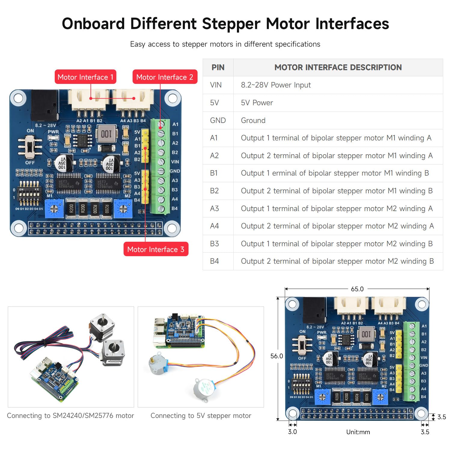 waveshare-stepper-motor-hat-f-r-raspberry-pi-2x-schrittmotor-bis-1-32-microstepp image 6