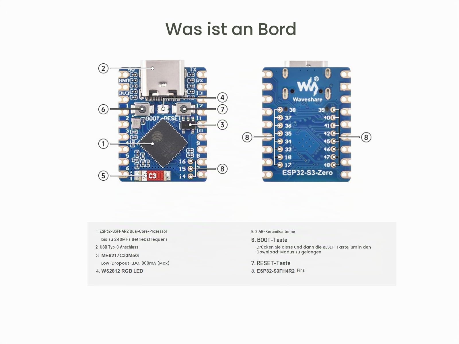 waveshare-esp32-s3-mini-entwicklungsboard-mit-header-wi-fi-bluetooth-5 image 3