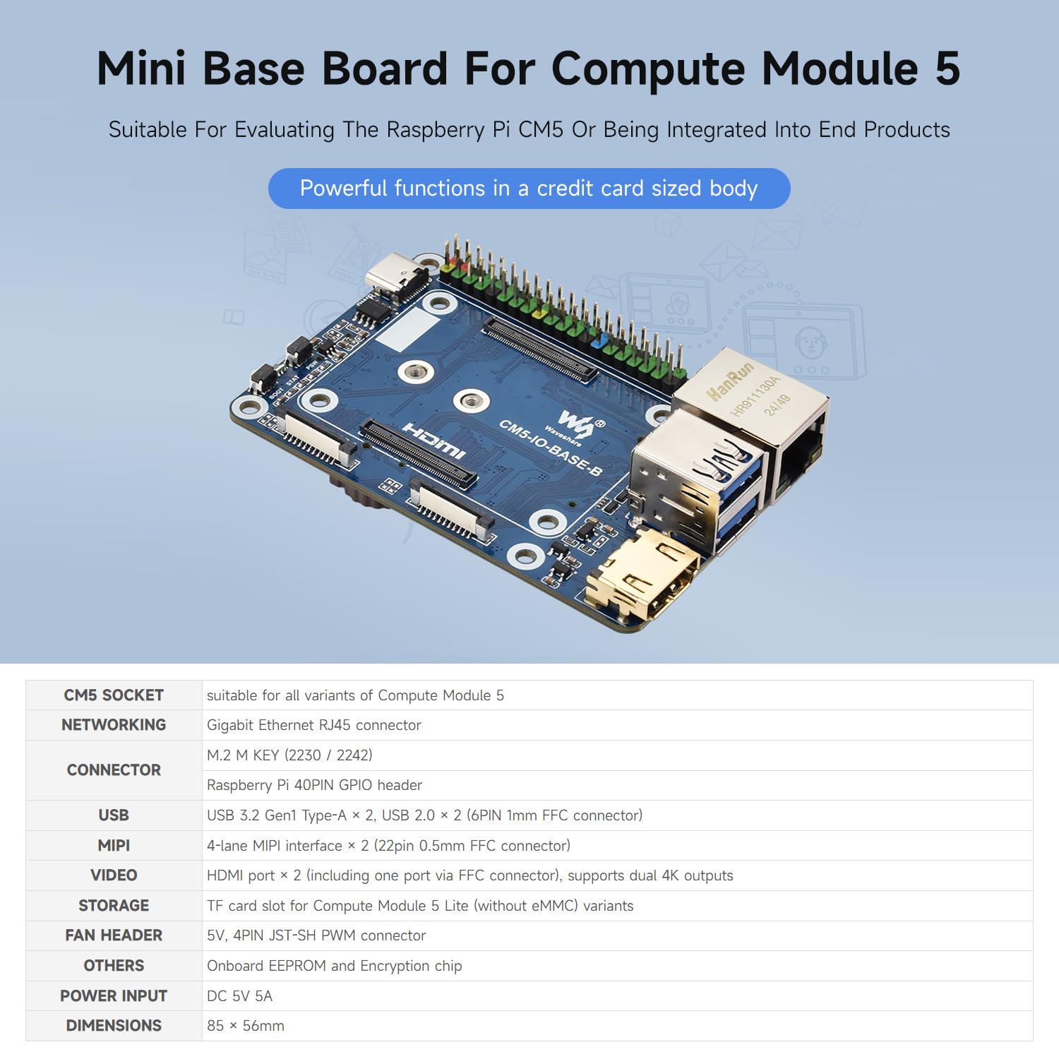 waveshare-mini-base-board-b-f-r-raspberry-pi-compute-module-5-mit-eeprom-und-ver image 3