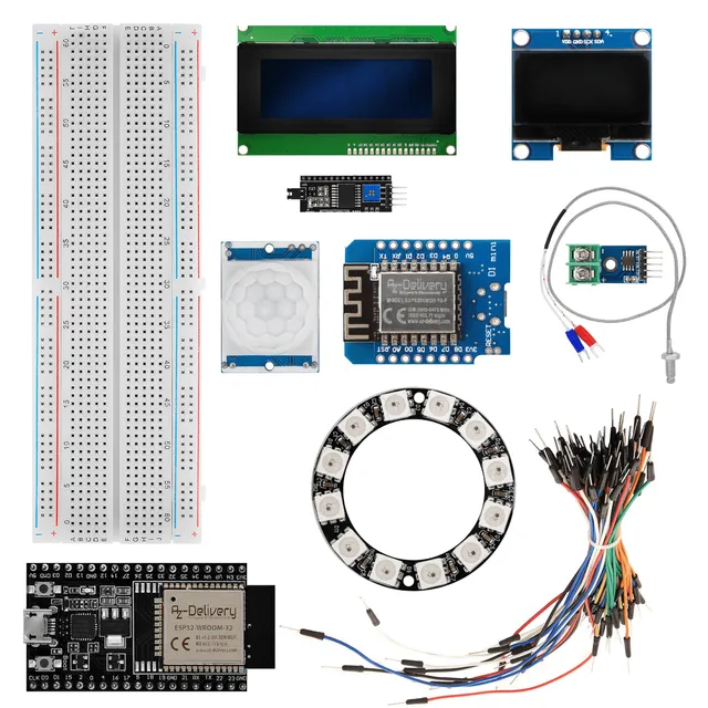 az-delivery-diy-projekt-set-f-r-fortgeschrittene-mit-esp32-dev-kitc-v4-und-d1-mi image 1