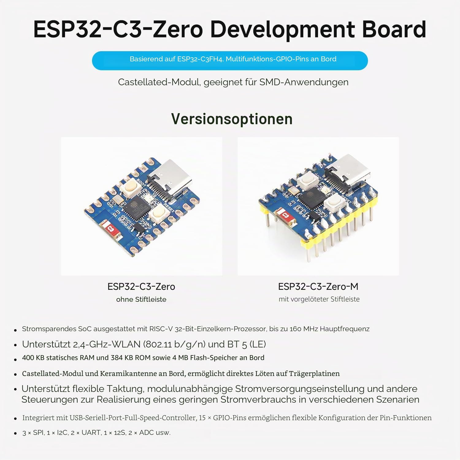 waveshare-esp32-c3-mini-entwicklungsboard-esp32-c3-zero-m-mit-header image 3