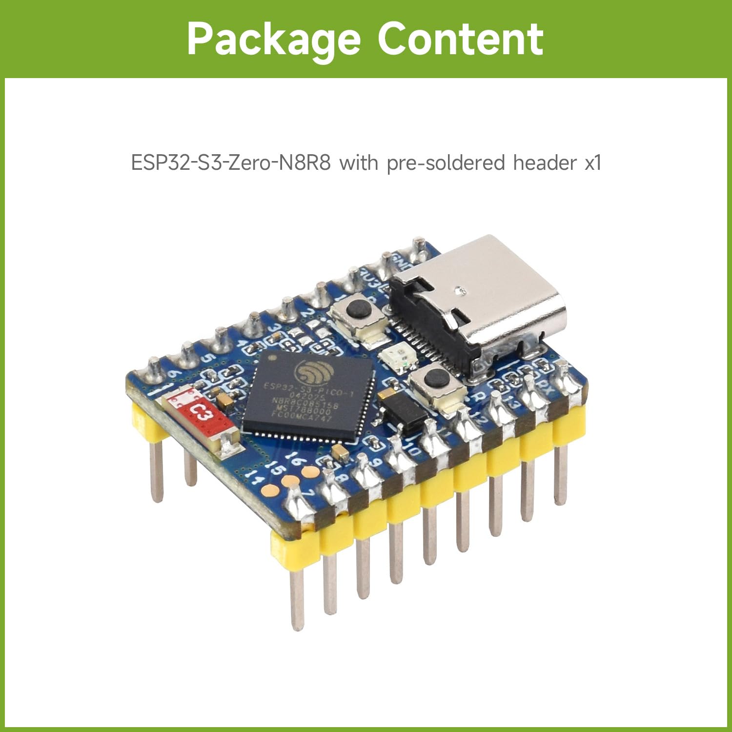 waveshare-esp32-s3-mini-entwicklungsboard-dual-core-240mhz-wi-fi-bluetooth-5 image 2