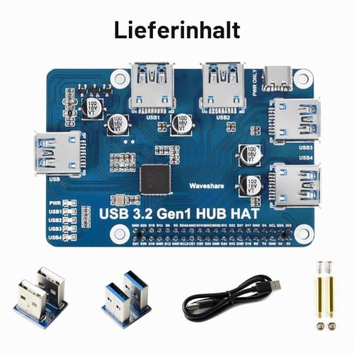 waveshare-usb-3-2-gen1-hub-hat-f-r-raspberry-pi-4-4-ports-bis-zu-5-gbps-treiberl image 8