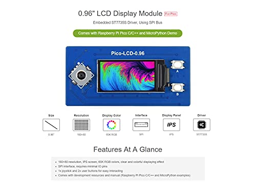 waveshare-0-96-zoll-lcd-display-modul-160x80-pixel-65k-farben-mit-joystick-f-r-r image 8