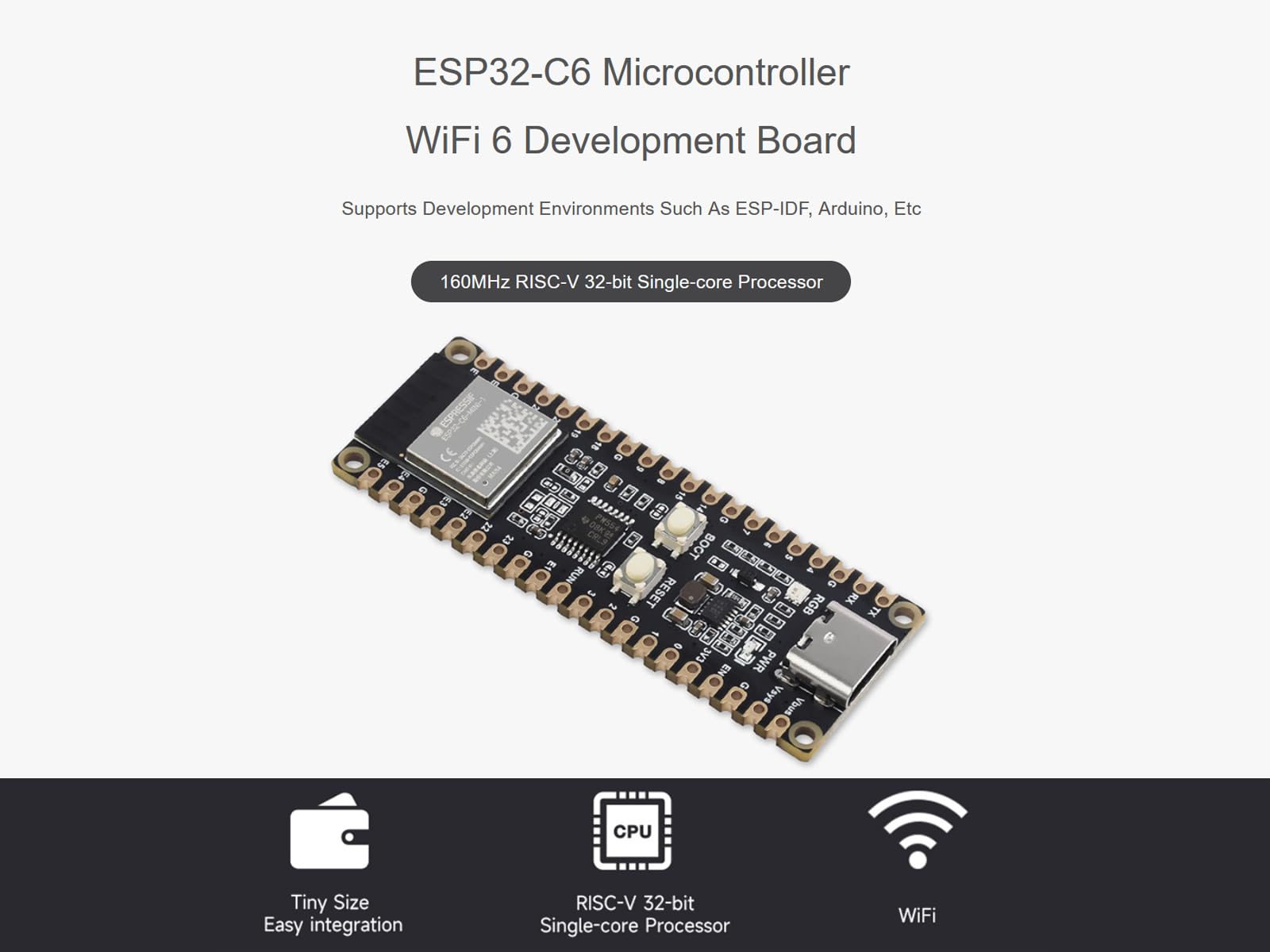 waveshare-esp32-c6-pico-mikrocontroller-entwicklungsboard-wifi-6-ble-5-zigbee-3- image 2