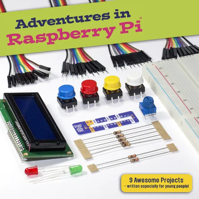 pimoroni-adventures-in-raspberry-pi-parts-kit-komponenten-set-zum-buch image 1