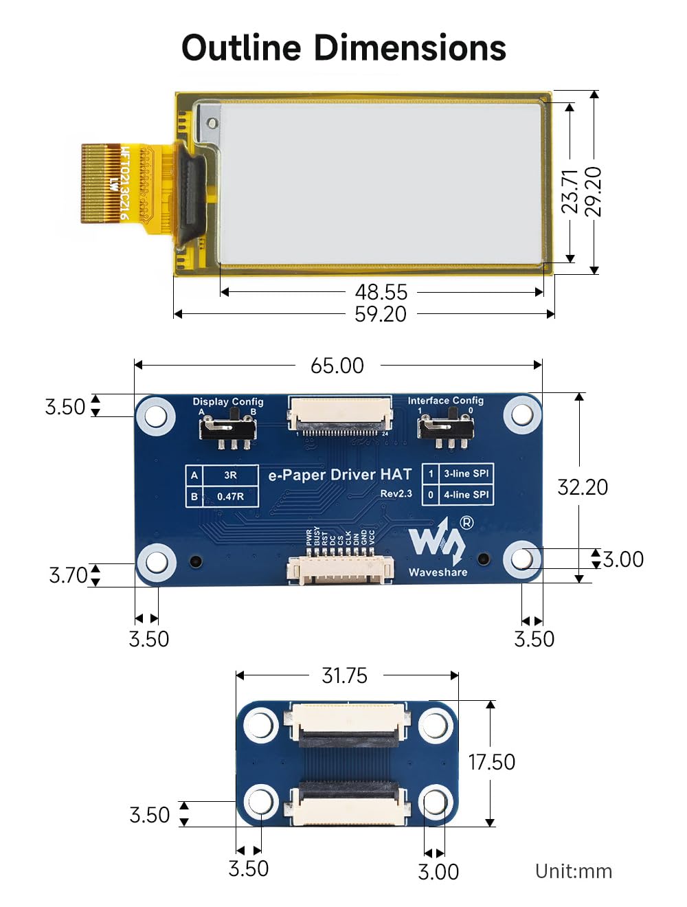 waveshare-2-13-zoll-flexibles-e-ink-display-hat-f-r-raspberry-pi-212x104 image 7
