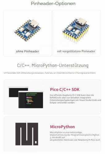 waveshare-rp2040-zero-mini-mcu-board-raspberry-pi-rp2040-dual-core-usb-c-castell image 8