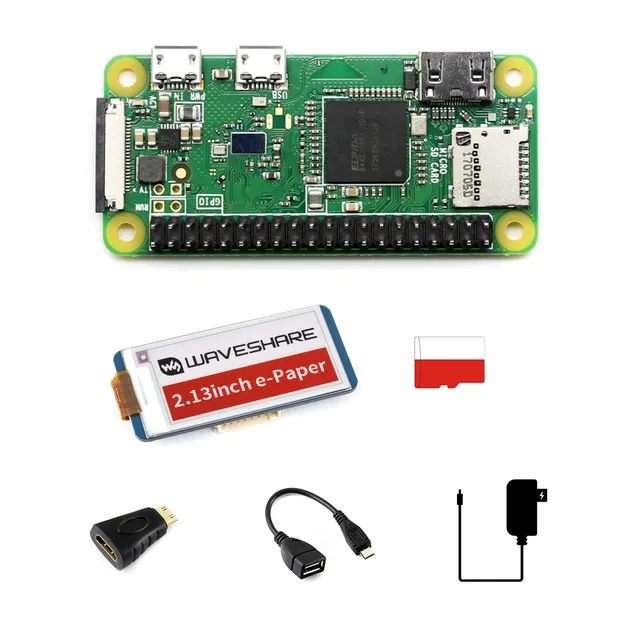 waveshare-zero-wh-package-e-raspberry-pi-zero-wh-mit-2-13-e-paper-hat image 1