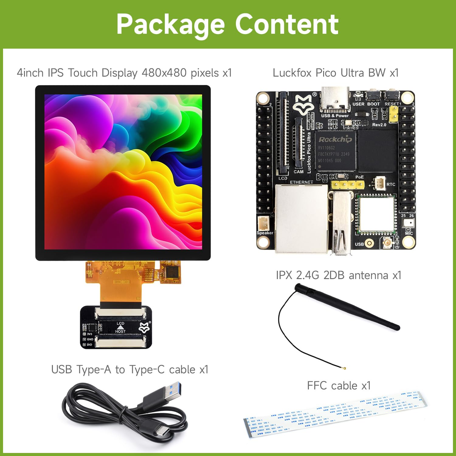 waveshare-luckfox-pico-ultra-rv1106-linux-entwicklungsboard-mit-wlan-4-zoll-touc image 2