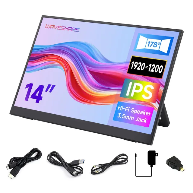 waveshare-14-zoll-tragbarer-monitor-ips-1920x1200-full-hd-mini-hdmi-100-srgb-hdr image 1