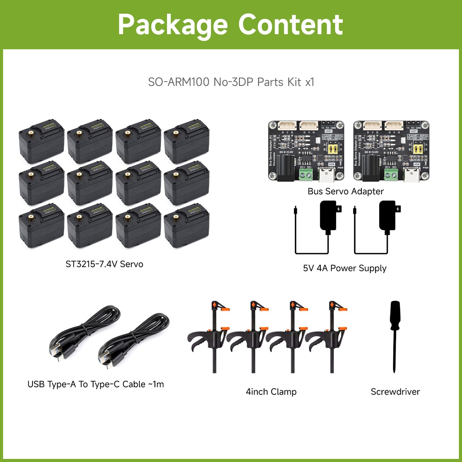 waveshare-so-arm100-open-source-6-achs-roboterarm-no-3dp-parts-kit-f-r-lerobot image 2