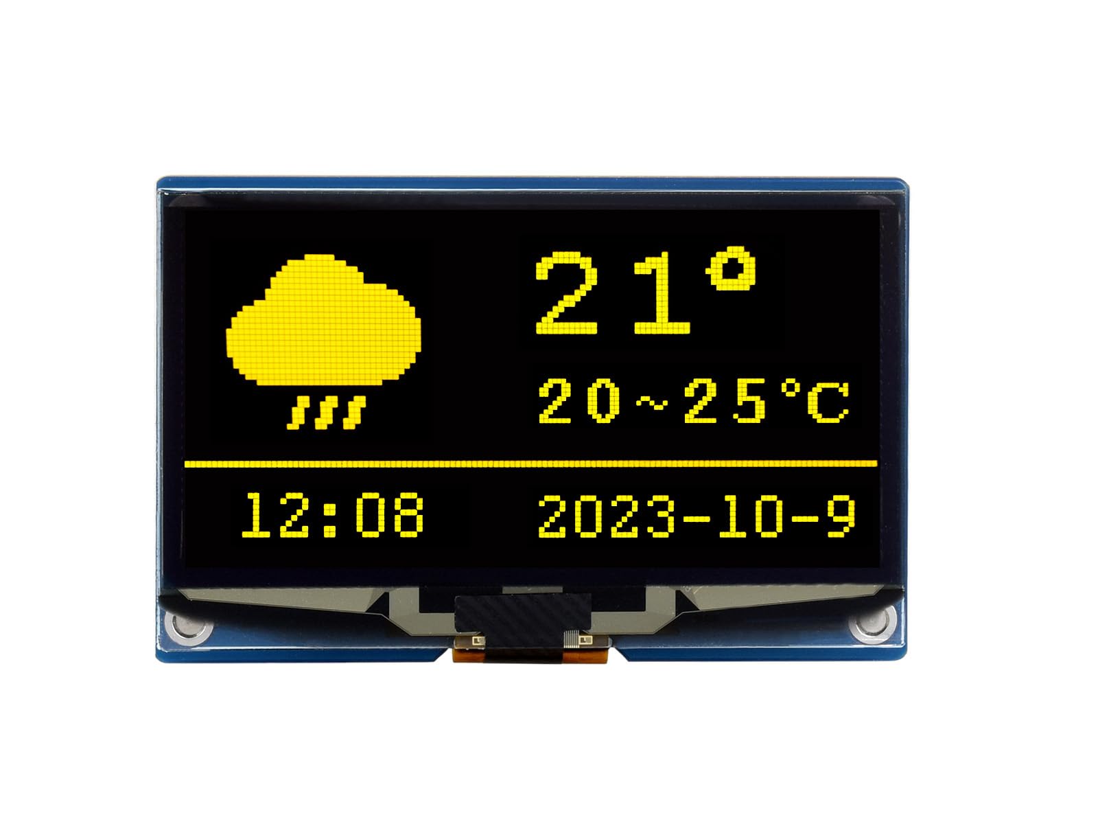 waveshare-2-42-zoll-oled-display-modul-128x64-spi-i2c-gelb image 1